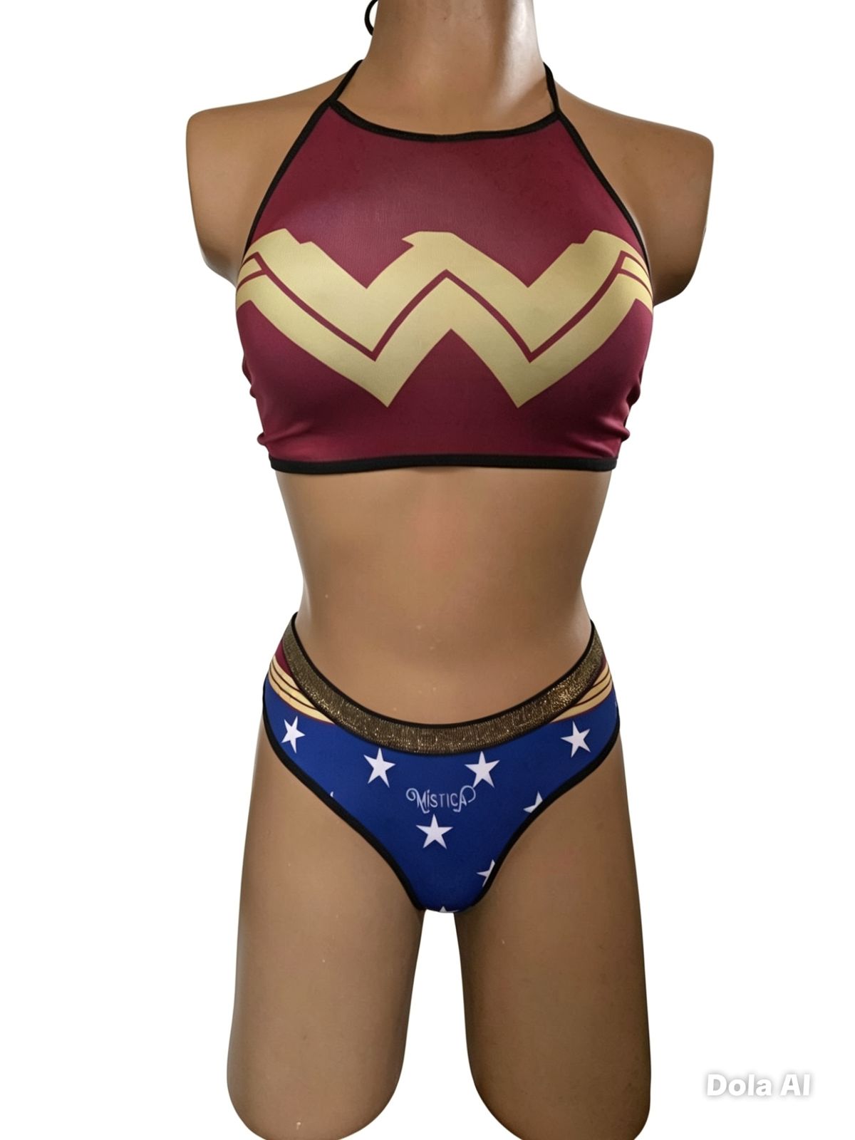 Disfraz mujer maravilla, incluye top y Panti, ReF M 300 Talla S y XS