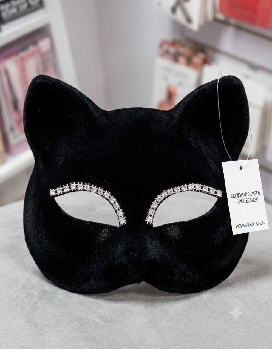 Máscara antifaz de gata negra