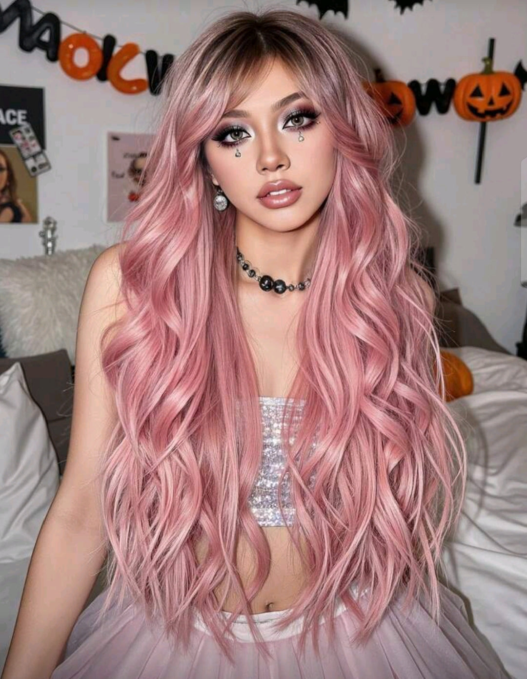 Peluca rosa