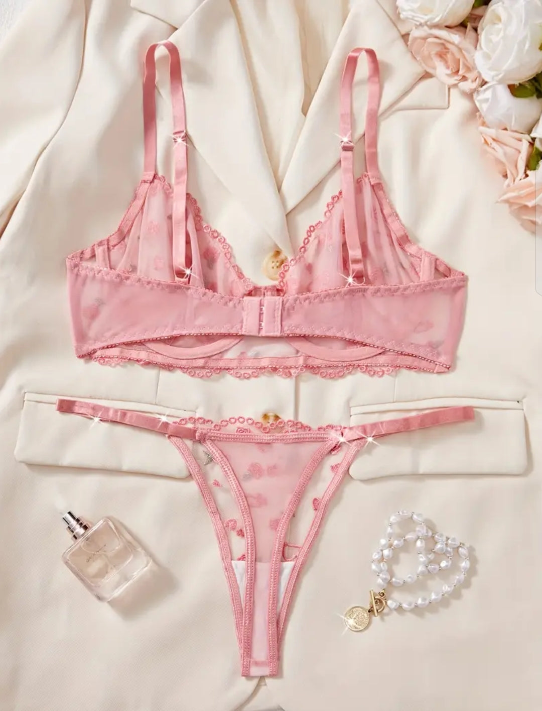 Conjunto rosa talla XL