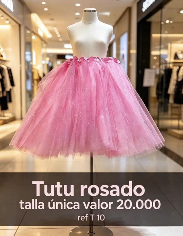 Tutu rosado talla unica
