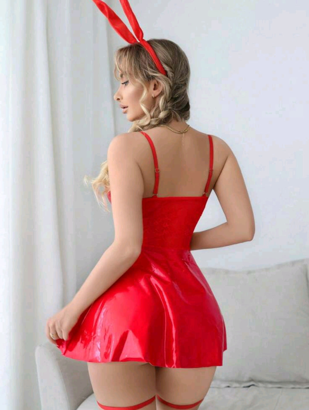 Disfraz coneja látex en vestido talla M