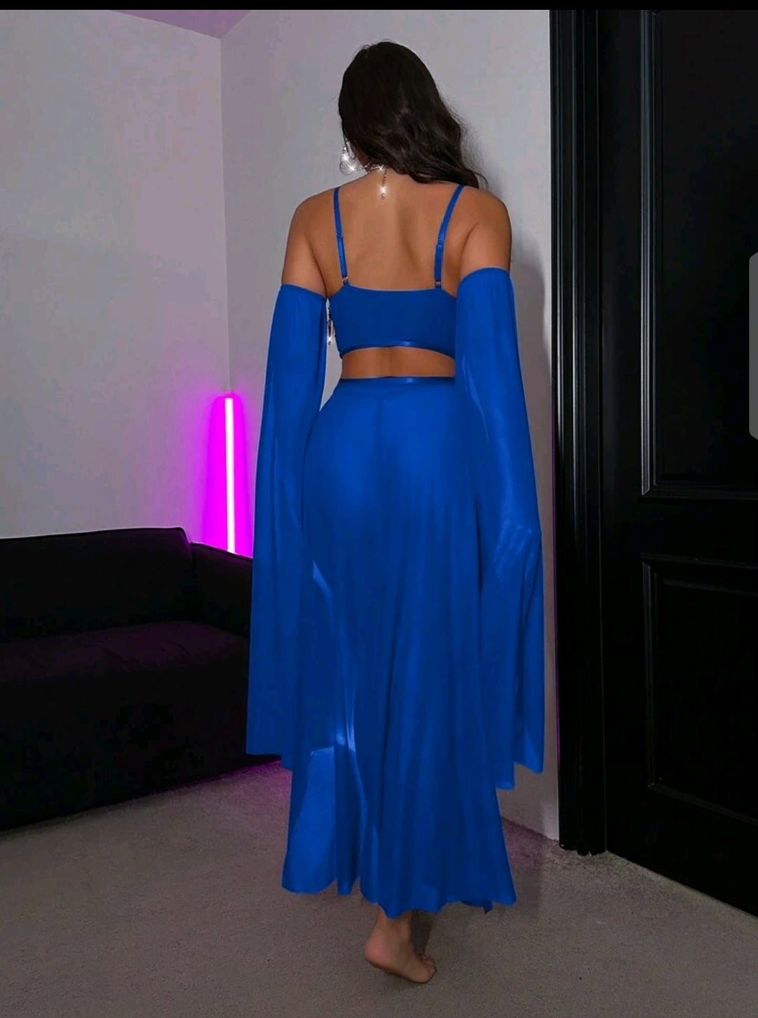 Disfraz árabe azul talla S