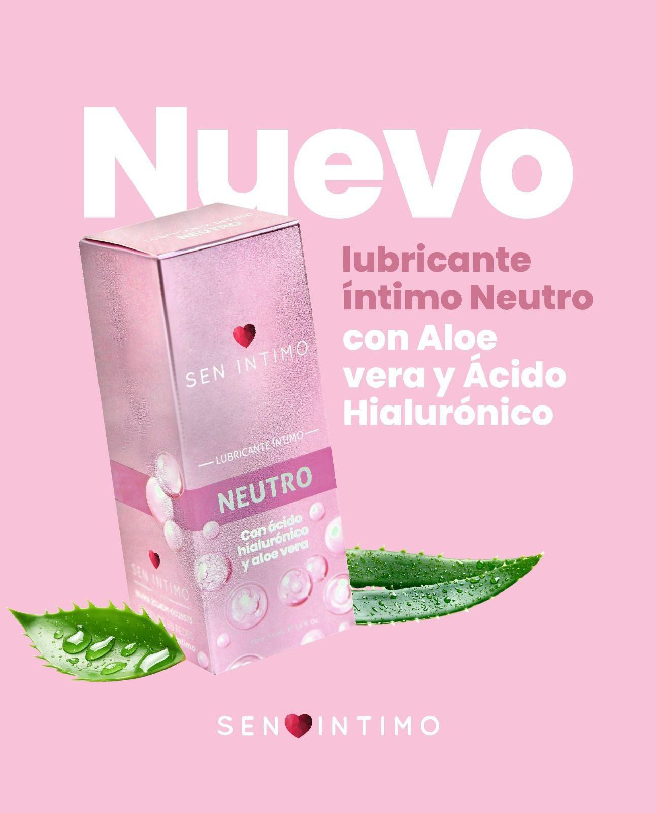 Lubricante neutro sen íntimo con ácido hialurónico