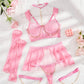 Conjunto Lencería Princesa Rosado (S)