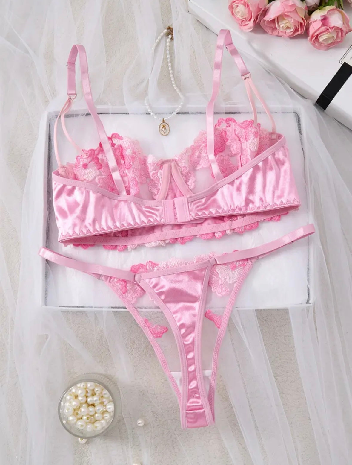 Conjunto Lencería Rosado (S)