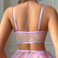 Conjunto Liguero Lila Flores S-M