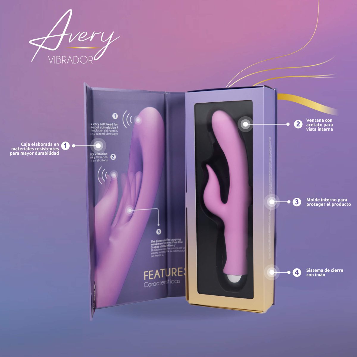 Vibrador Rabbit Avery Majestic Pro con Carga USB-C CamToyz