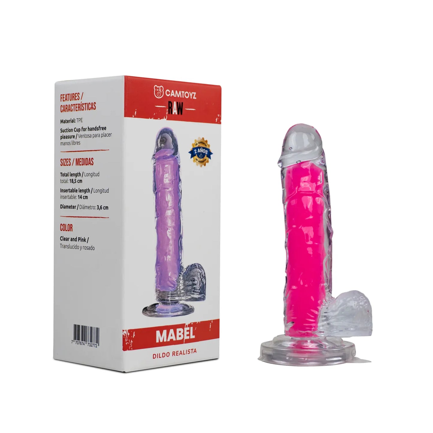 Raw Dildo Realista Mabel Rosado CamToyz