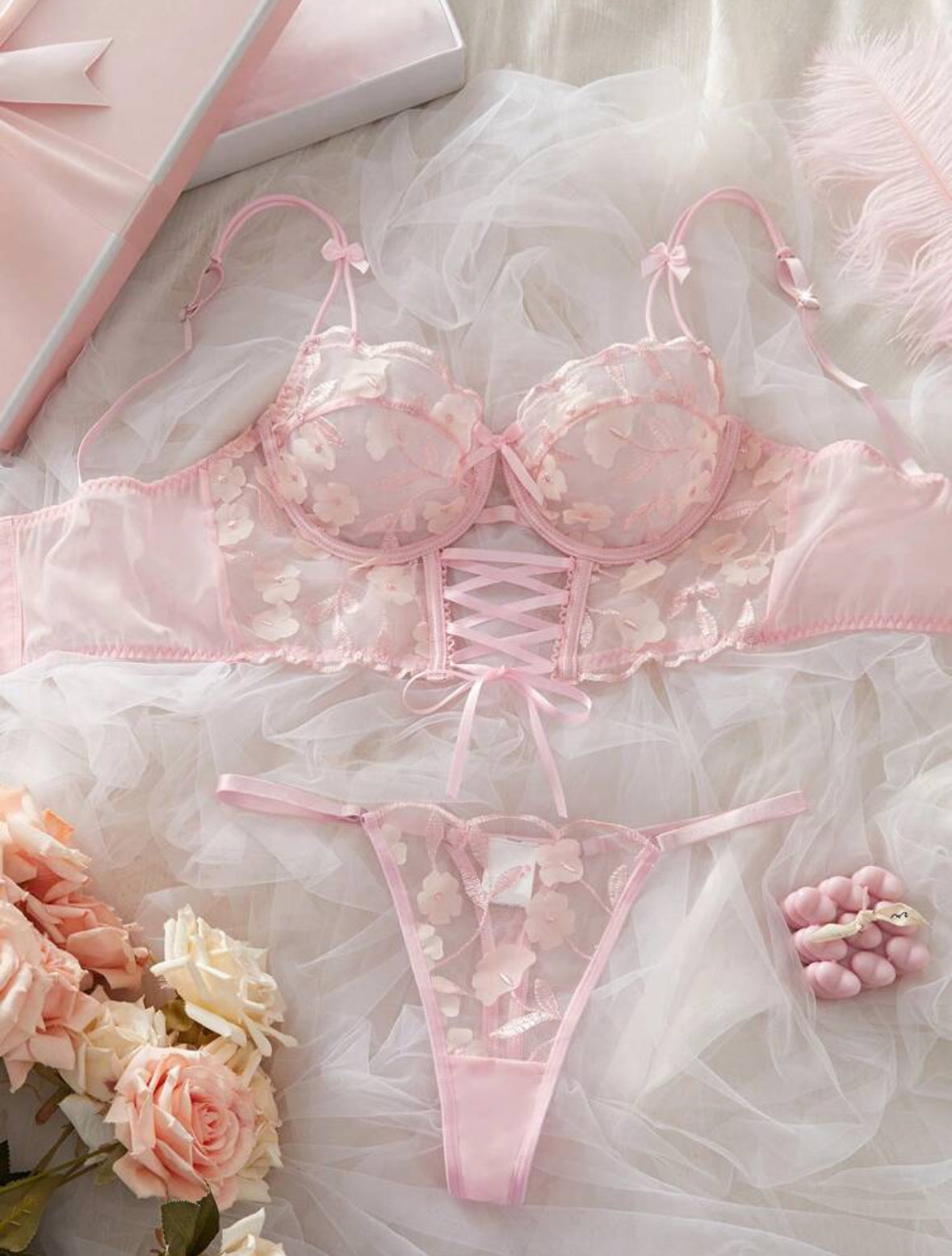 Conjunto Corset Palo de Rosa S-M
