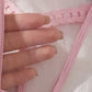 Conjunto Lencería Liguero Palo de Rosa con Flores (M)