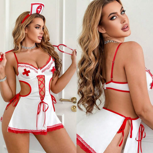 Disfraz Enfermera Vestido S-M (No incluye ni accesorios ni Panty)