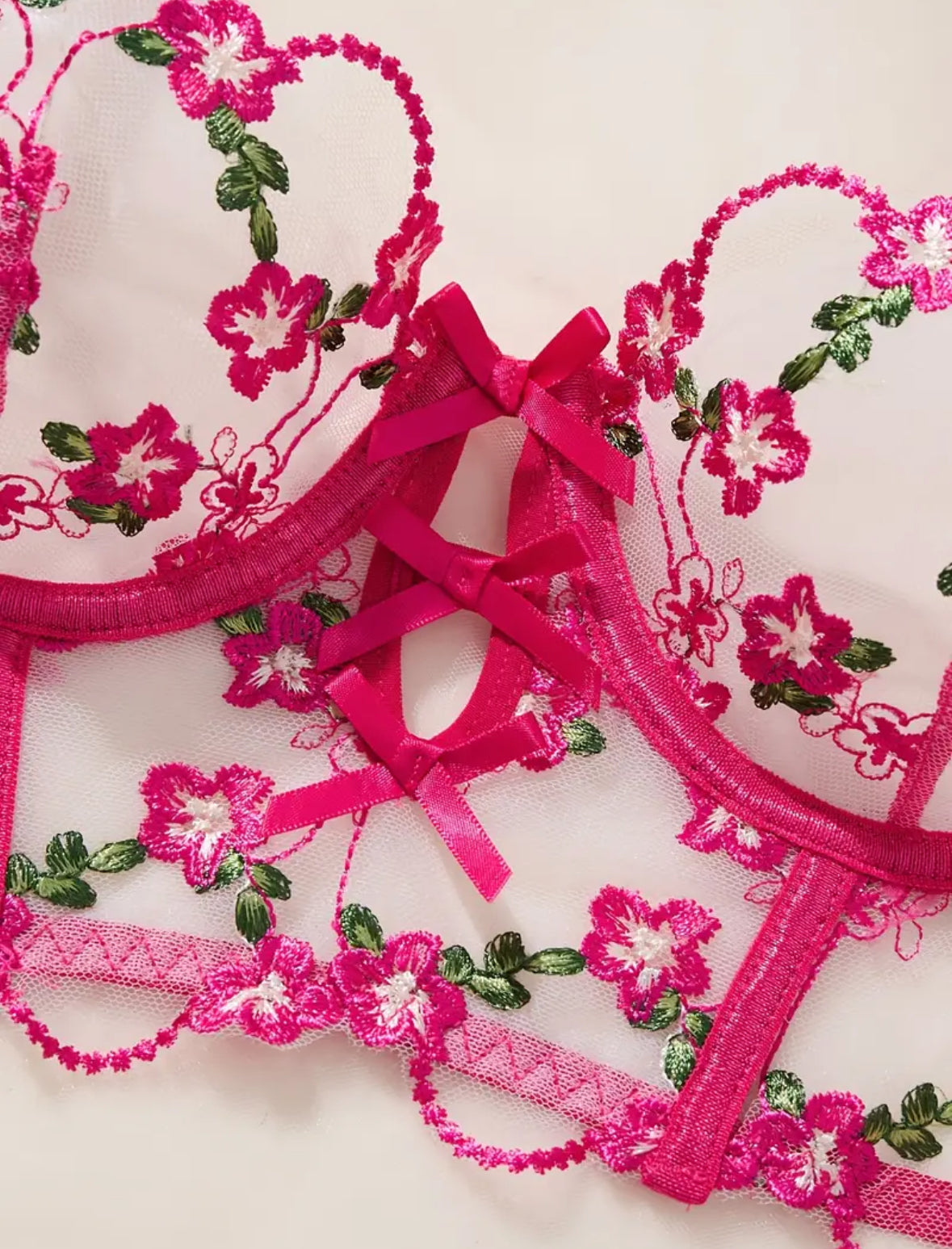 Conjunto Lencería Corset Fucsia (S)