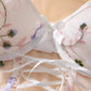 Conjunto Lencería Corset Blanco Flores (S)