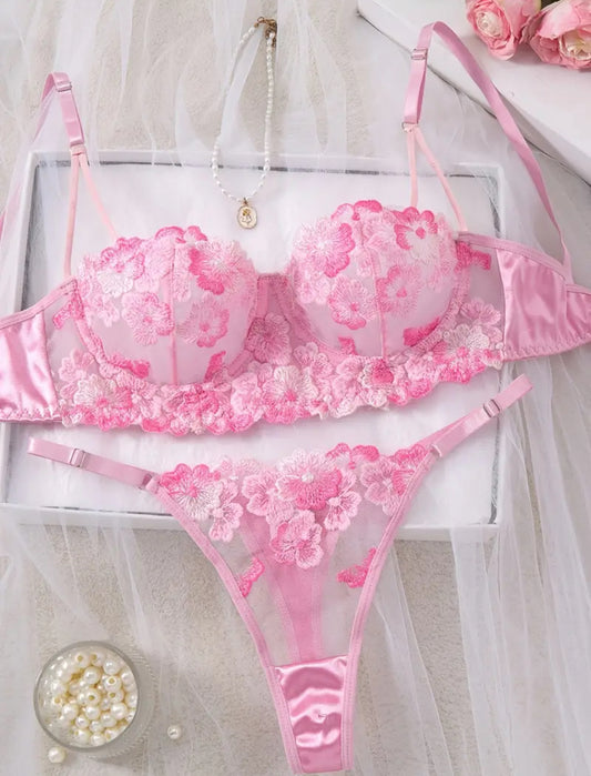 Conjunto Lencería Rosado (S)