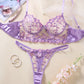 Conjunto Lencería Corset Lila Floral (M)