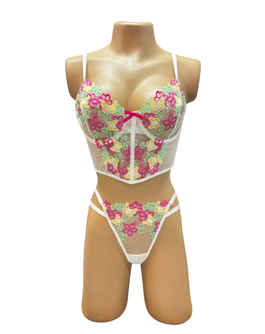 Conjunto Corset Blanco Promo