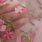 Conjunto Lencería Liguero Rosa Flores (S)