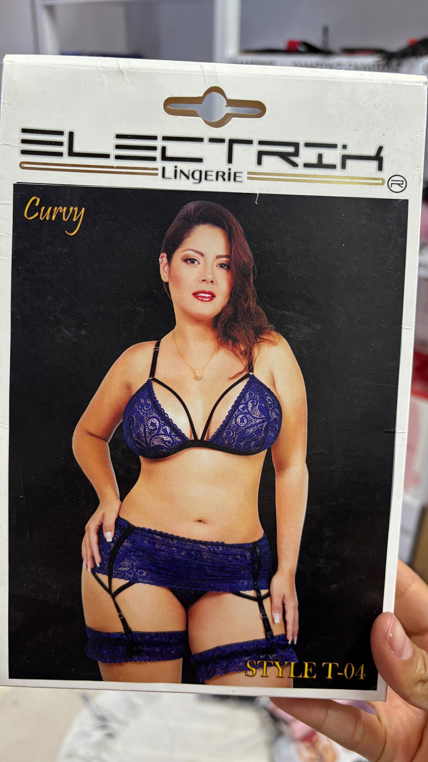 Conjunto Liguero Azul rey Curvy