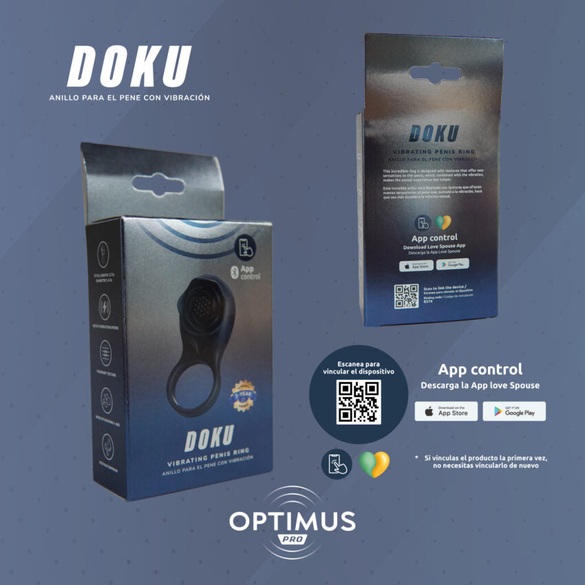 Anillo Vibrador Doku Optimus Pro Con App Camtoyz