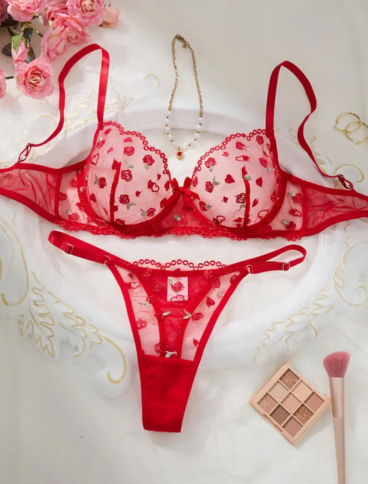 Conjunto Lencería Rojo (S)