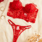 Conjunto Lencería Corset Rojo (M)