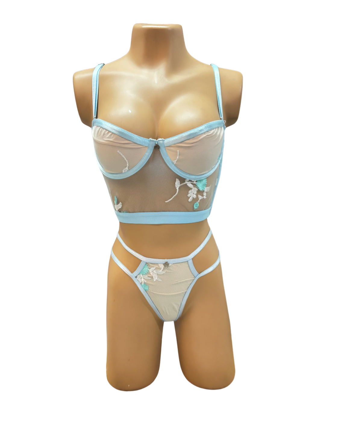 Conjunto Corset Celeste Promo