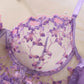 Conjunto Lencería Corset Lila Floral (M)