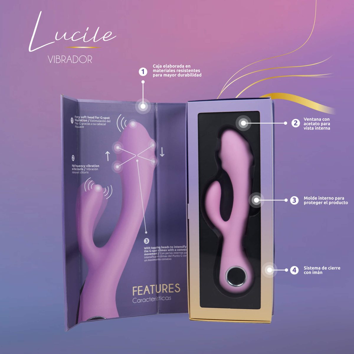 Vibrador Rabbit Lucile Majestic Pro con Carga USB-C CamToyz