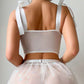 Conjunto Faldita Blanco con Medias S-M