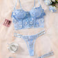 Conjunto Lencería Corset Celeste (M)