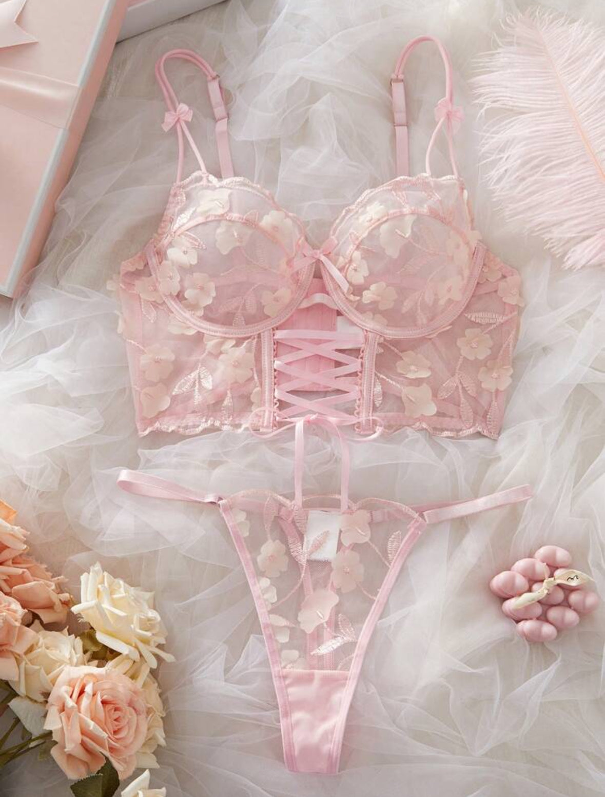 Conjunto Corset Palo de Rosa S-M
