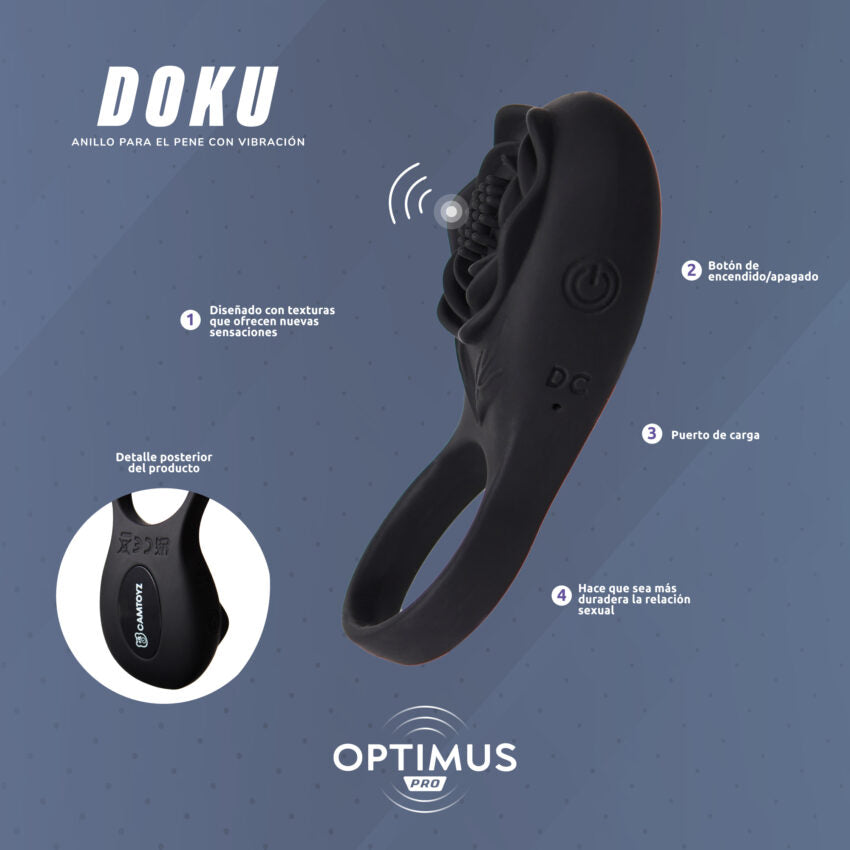 Anillo Vibrador Doku Optimus Pro Con App Camtoyz