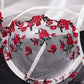 Conjunto Lencería Liguero Blanco Con Rojo + Medias blancas (M)