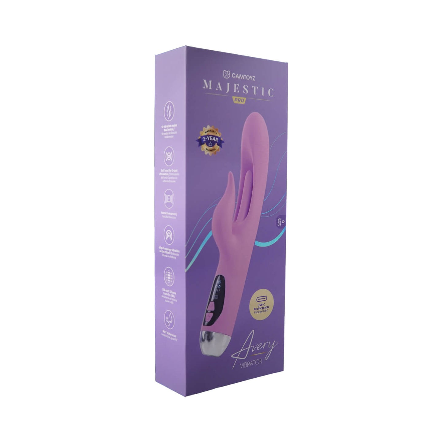 Vibrador Rabbit Avery Majestic Pro con Carga USB-C CamToyz