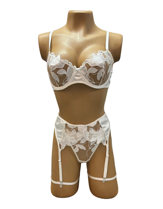 Conjunto liguero blanco (M)