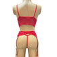 Conjunto Liguero Rojo Promo (con medias)