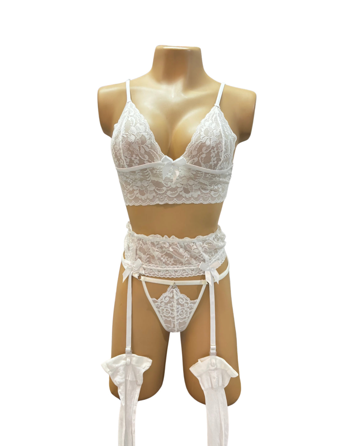 Conjunto Liguero Blanco Promo (con medias)