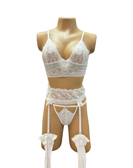 Conjunto Liguero Blanco Promo (con medias)