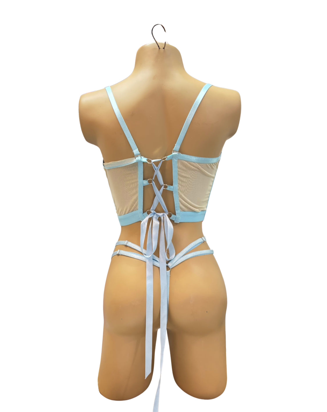 Conjunto Corset Celeste Promo
