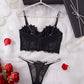 Conjunto Lencería Corset Negro (M)