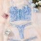 Conjunto Lencería Corset Celeste (M)