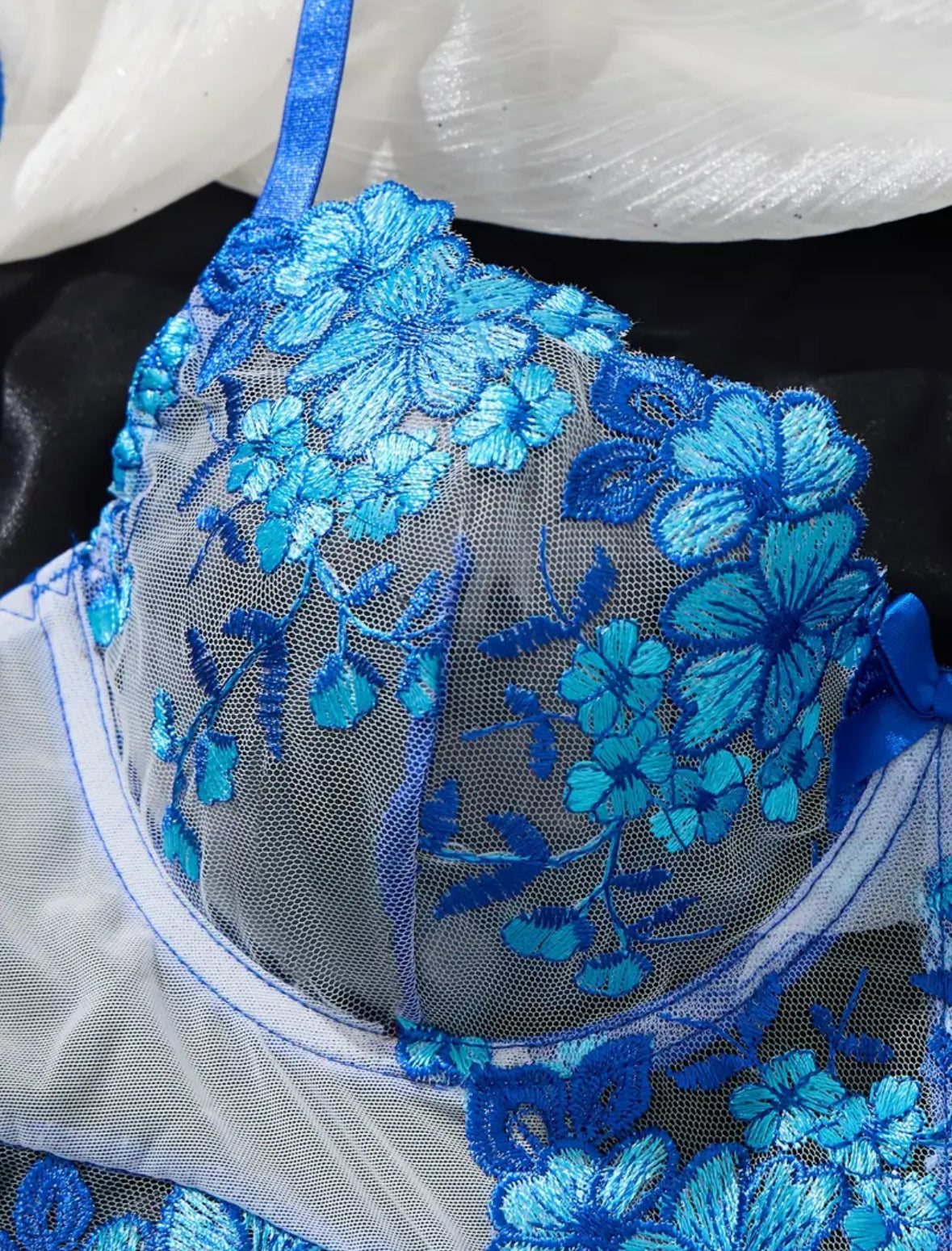 Conjunto Lencería Corset Azul (S)