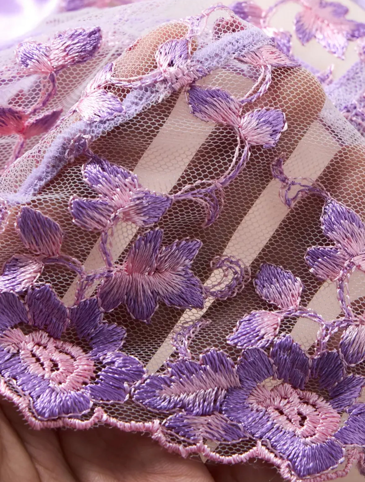 Conjunto Lencería Corset Lila Floral (M)