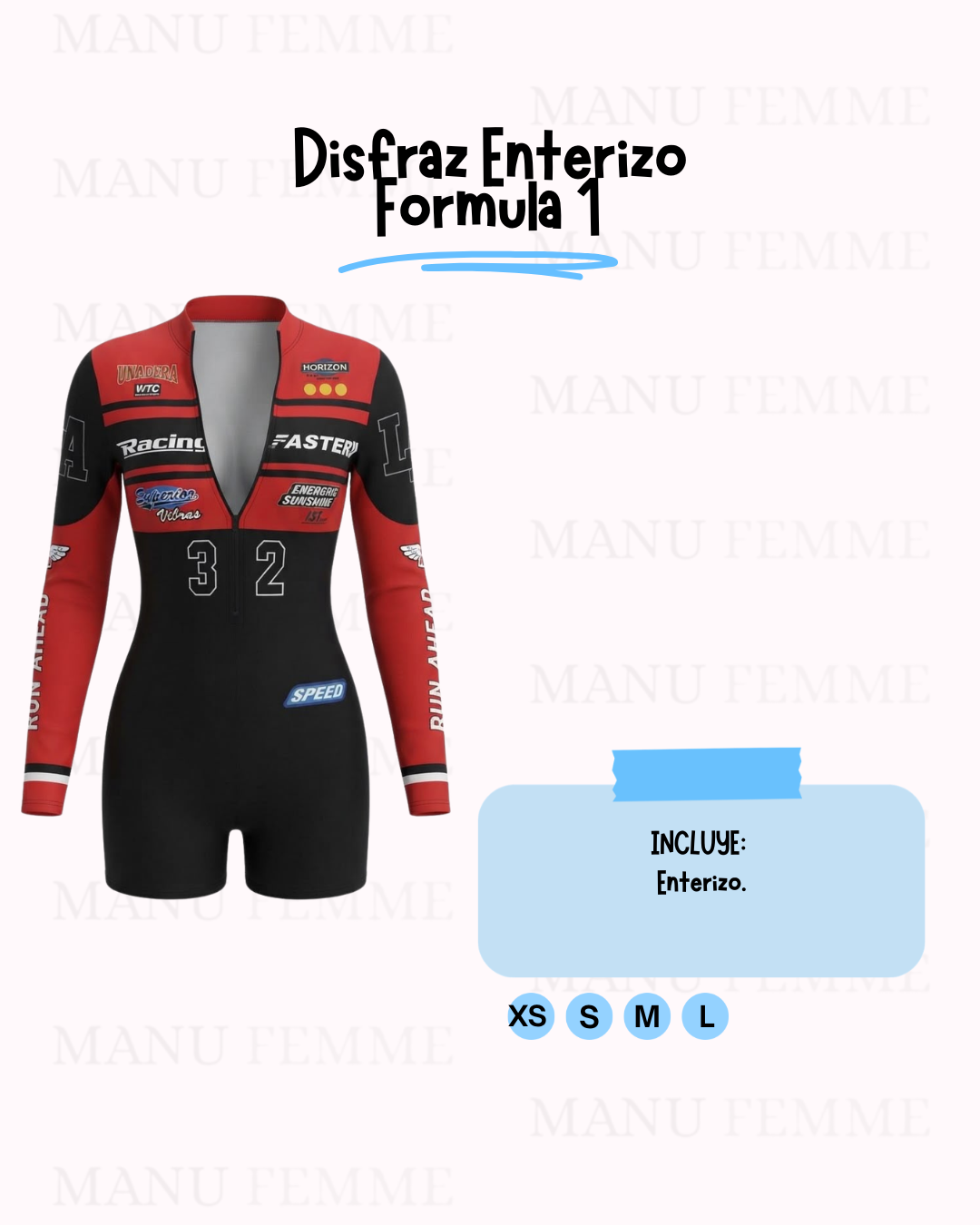 ✨Disfraz Enterizo Fórmula 1✨