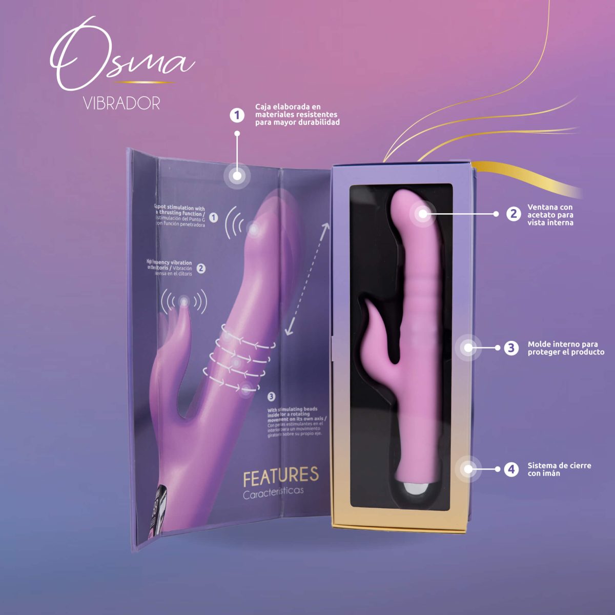 Vibrador Rabbit Osma Majestic Pro con Carga USB-C CamToyz