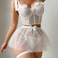 Conjunto Faldita Blanco con Medias S-M