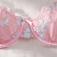 Conjunto Lencería Liguero Palo de Rosa con Flores (M)