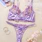 Conjunto Lencería Corset Lila Floral (M)