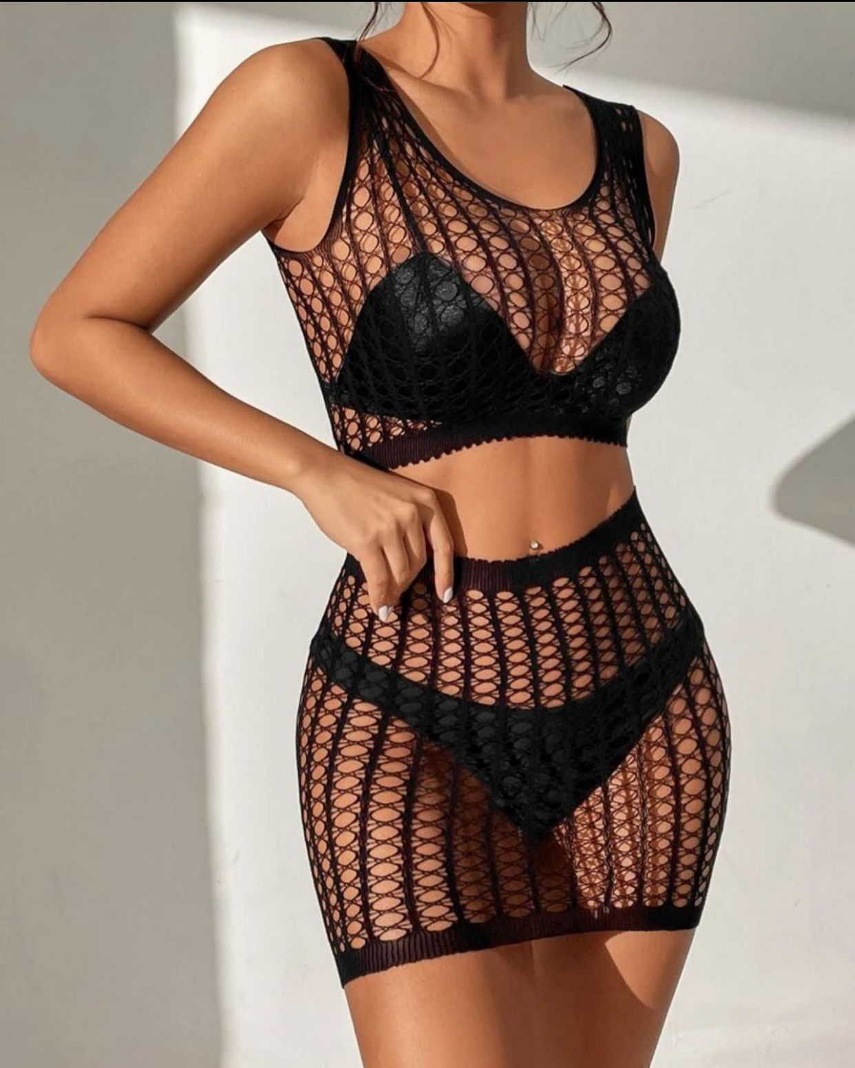 Malla Conjunto Negro (No contiene ropa interior)